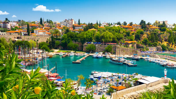 Harbor in Antalya old town or Kaleici in Turkey. High quality photo